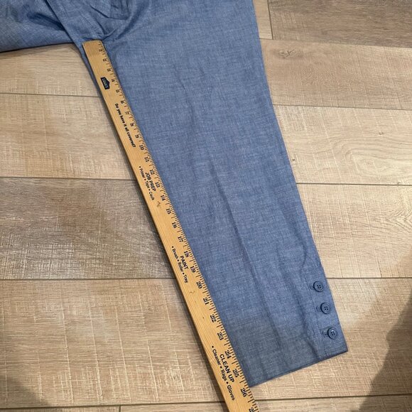 TALBOTS WOMENS 16W BLUE KHAKI CROPPED PANTS NEW - Picture 5 of 12